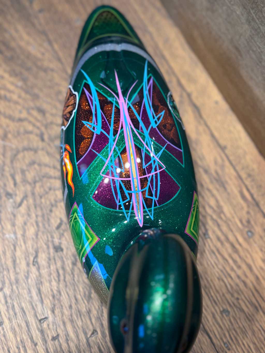 Hand-Painted Tropical Kustom Decoy Duck