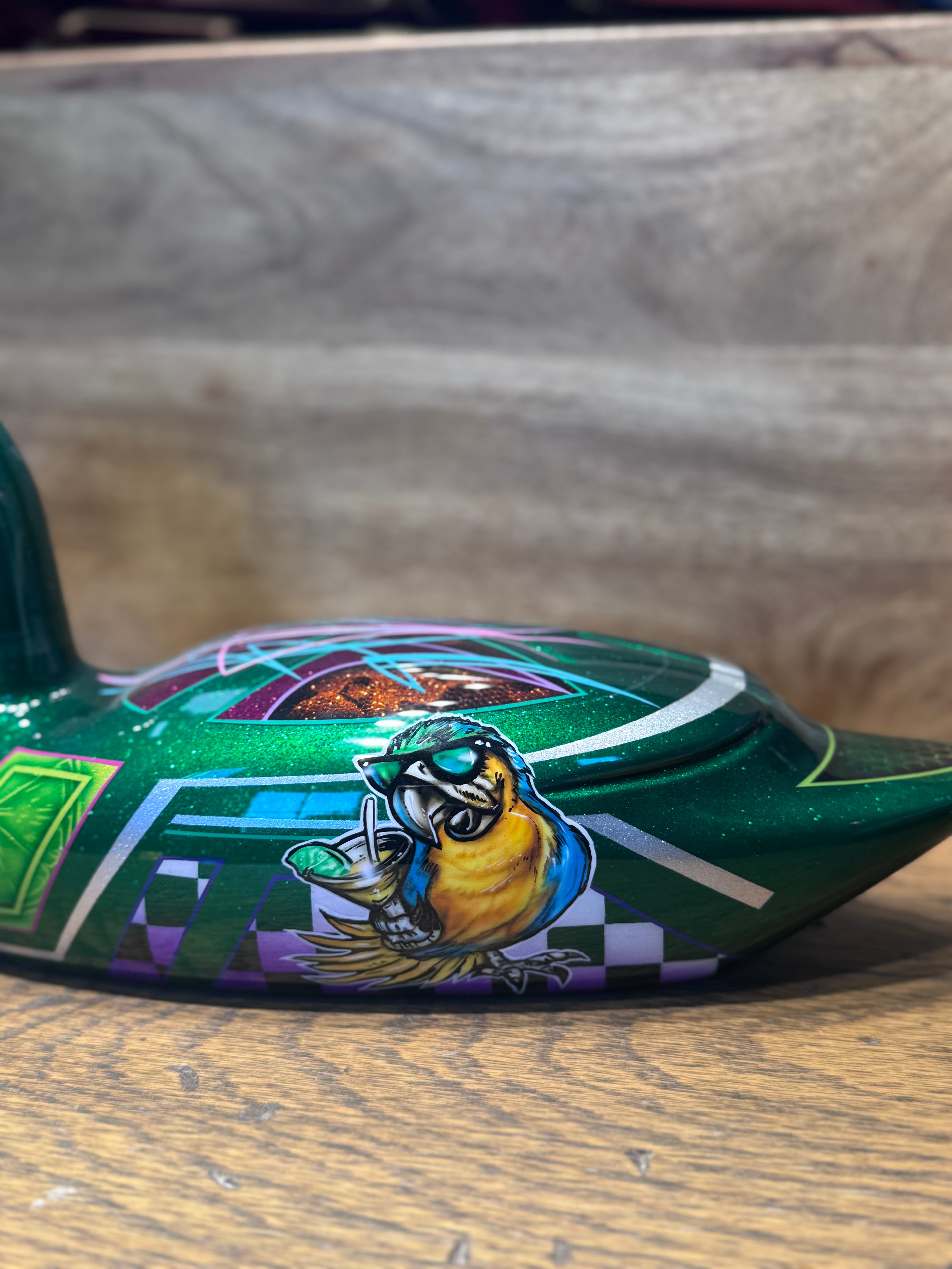 Hand-Painted Tropical Kustom Decoy Duck