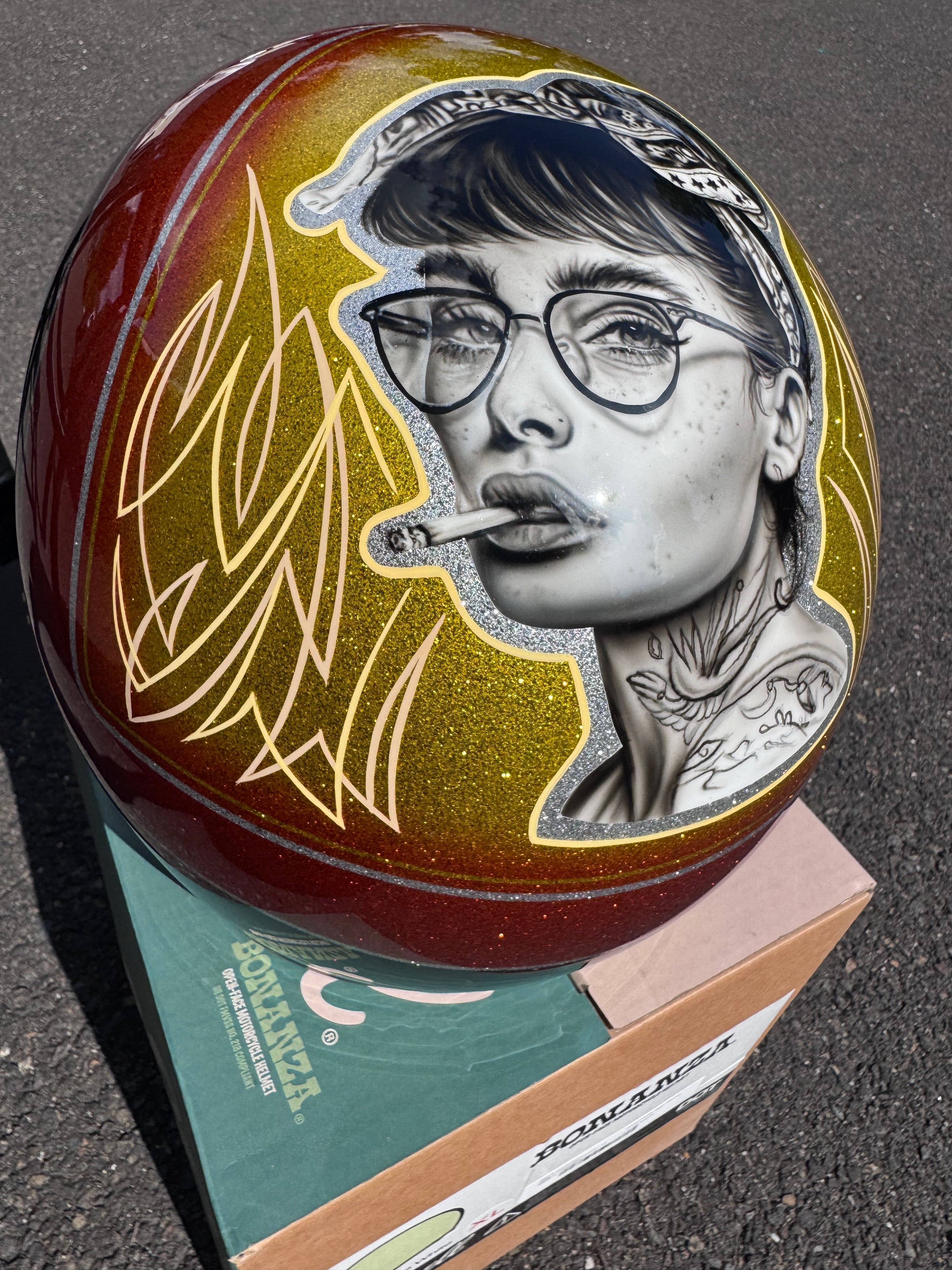 custom motorcycle helmet painting near me Shiny Side Paint Put artwork on your helmet and make it unique! Custom painted helmets | TD