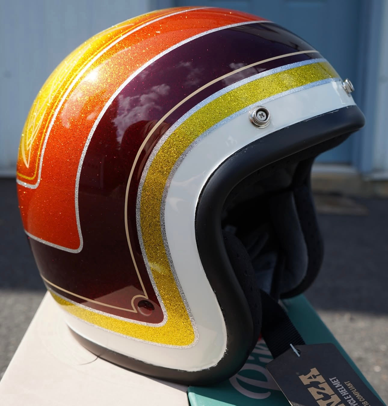 Custom Painted Biltwell Bonanza Helmet XL